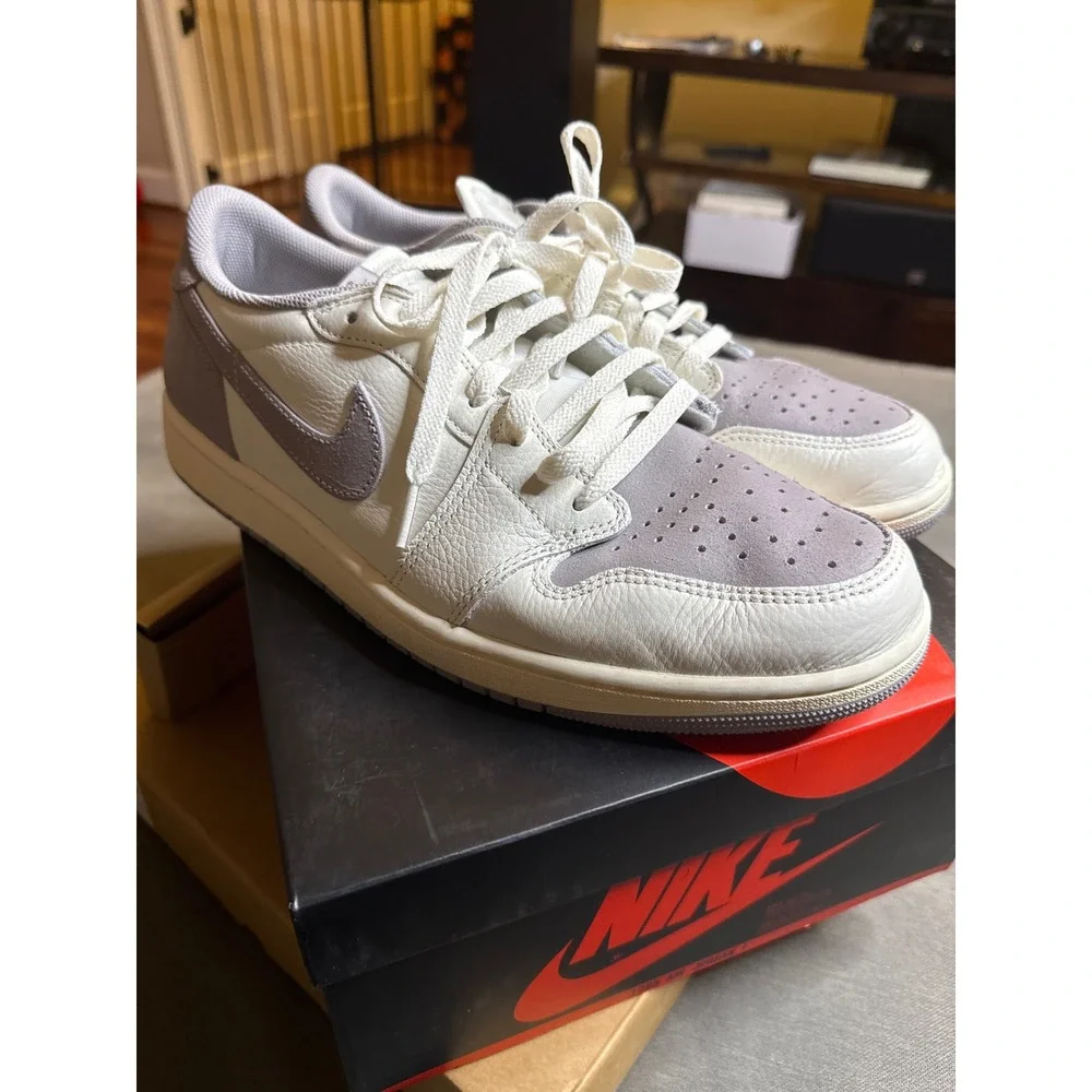 Air Jordan 1 Low OG Atmosphere Grey White Sail CZ0790-101 Mens Shoes New